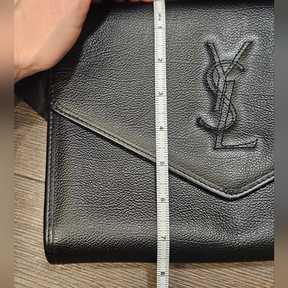 YSL Vintage Black Leather Clutch - Picture 16 of 16